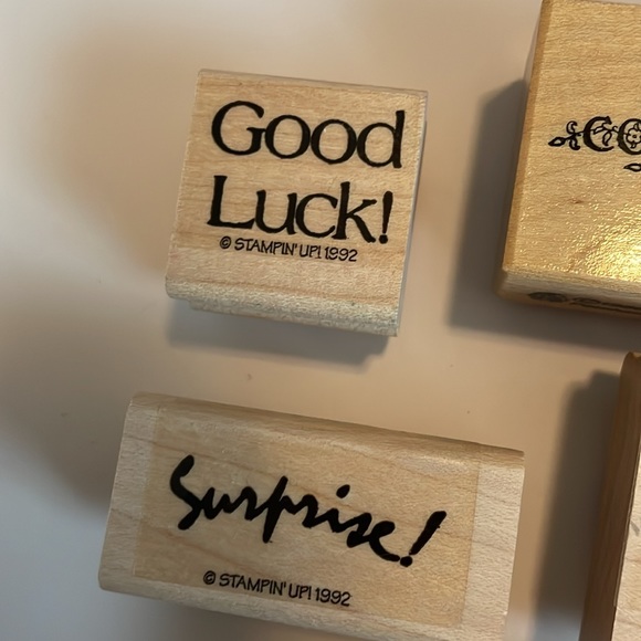 Set of 5 Greeting Card stamp Sayings, Congratulations, Happy Anniversary - Picture 4 of 5